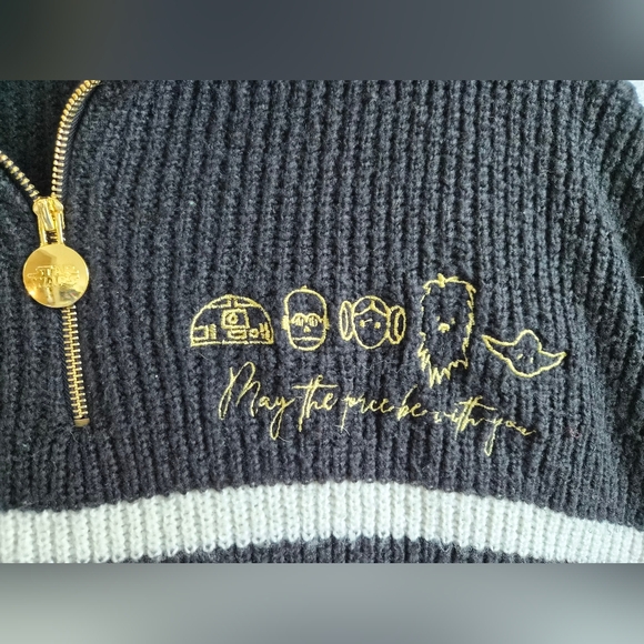 Disney Black and White Striped Turtleneck Sweater - Picture 4 of 7